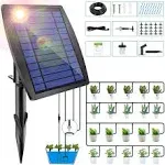 12 Timer Modes Solar Drip Irrigation System - Auto Drip Irrigation Kits, 65.6 Ft