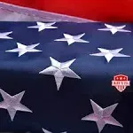 American Flag, 100% United States flag Made in USA, Flags 3x5 Outdoor with Embroidered Stars, Stitched Stripes, Brass Grommets, American Flags for Outside 3x5