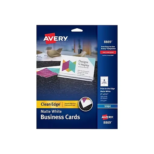 Avery Print-to-the-Edge True Print Business Cards