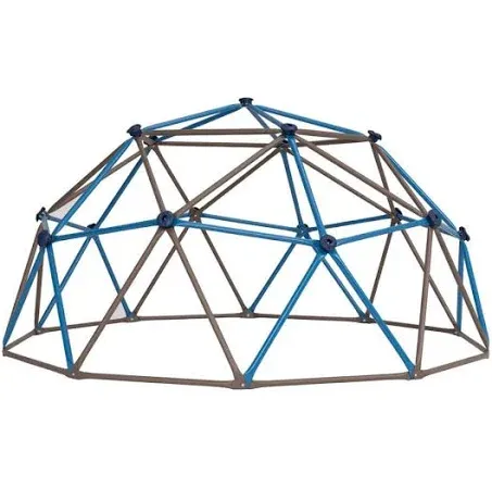 Lifetime 90939 Geometric Dome Climber Jungle Gym, 4.5' High x 9' Wide, Blue & Brown