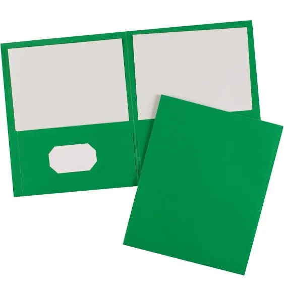 Avery Two-Pocket Folder, 40-Sheet Capacity, Green, 25/Box