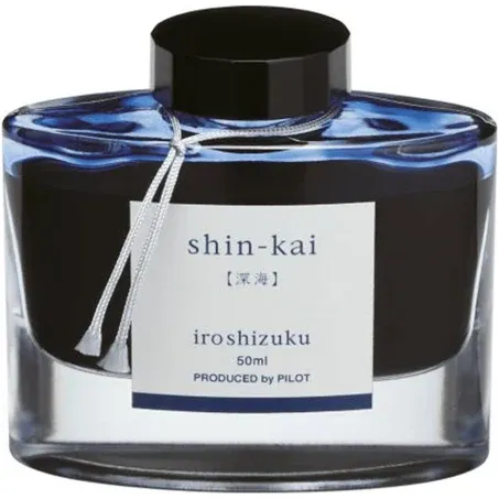 PILOT Iroshizuku Bottled Fountain Pen Ink, Kon-Peki, Deep Blue (Turquoise Blue) 50ml Bottle (69212)