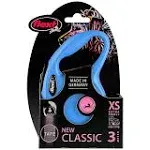 Flexi Classic Retractable Tape Dog Leash, Blue, X-Small, 10-ft