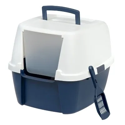 IRIS USA Hooded Covered Enclosed Cat Litter Box with Handle, Cat Pan