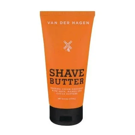 Van der Hagen Shave Butter, Natural, 6 oz , 6 Pack