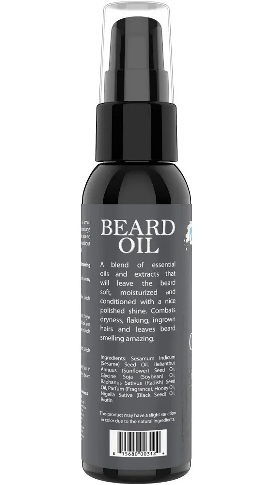 Beard Growth Oil, Cool Oak 2 oz, White