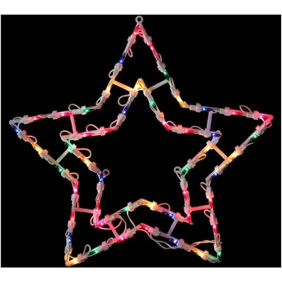 Northlight 18&#034; Lighted Star Christmas Window Silhouette Decoration