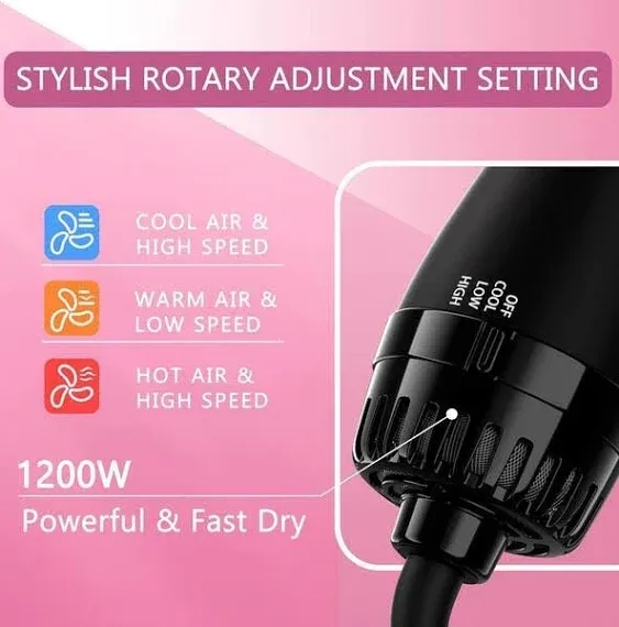 4-in-1 Styling Brush Hair Dryer Straightener