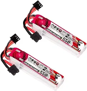 2 Packs 550mAh 2S 7.6V 90C HV LiPo Battery with XT30 Connector for 75mm to 85mm