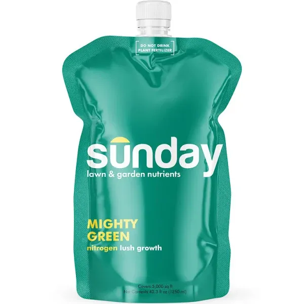 Sunday Lawn &amp; Garden Nutrients Mighty Green Nitrogen Lush Growth 5000sqft/42.3o<wbr/>z