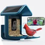 Onlyfly Bird Feeder with Camera - Smart Bird Feeder with Camera 1080p HD for Bird Watching, Ai Recognition Birdhouse Camera, Solar Powered Video Bird