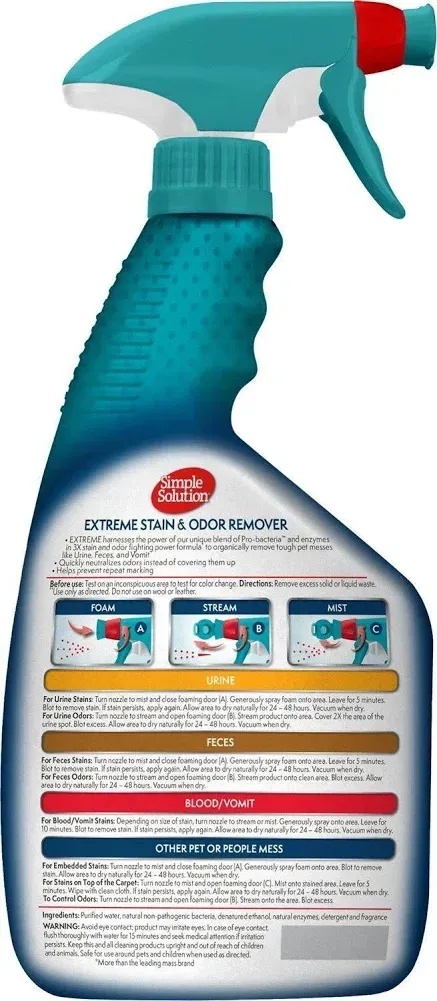 Simple Solution Extreme Stain and Odor Remover - 32 oz.