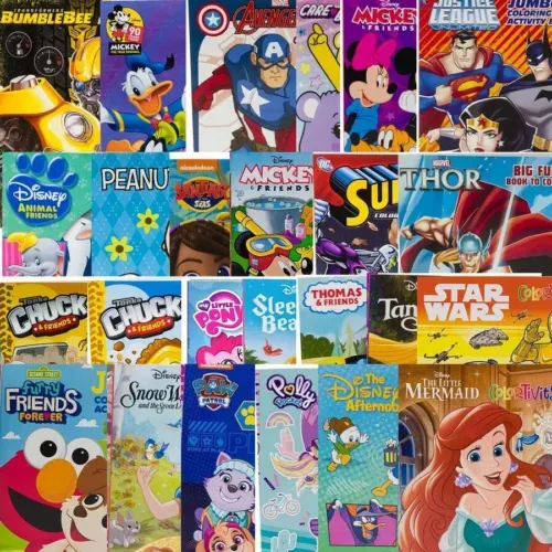 24 Coloring Books for Ages 4 and Up - Assorted Licensed Activity Boys, Girls ...