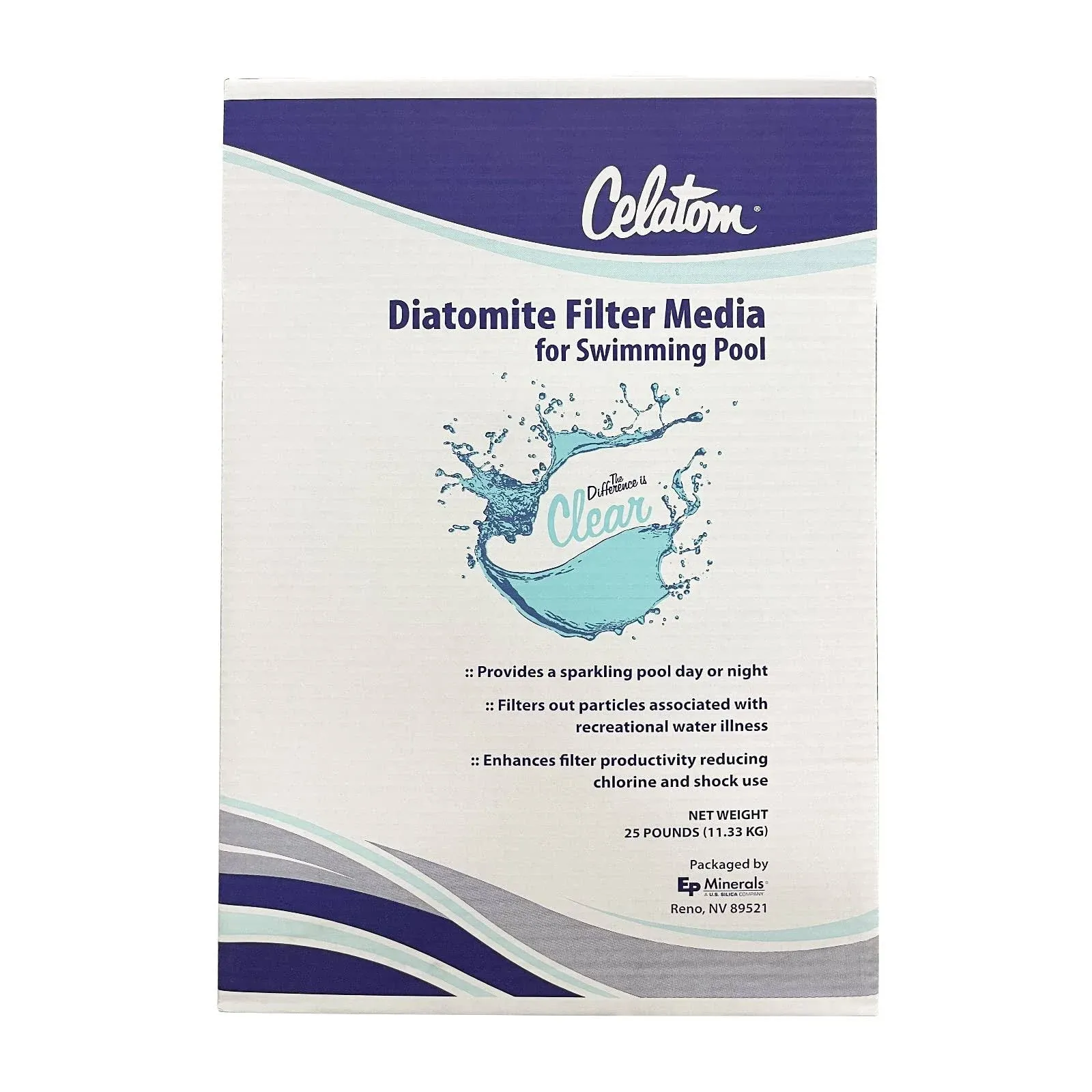 EasyGO Product Celatom Diatomaceous Earth de Pool Filter Aid – Swimming Pool & Spa Filtration - 25 lbs New