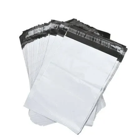 Neflaca 100pcs 14.5x19 Poly Mailers 2.5 Mil Envelopes Shipping Bags with Self Sealing Strip, White Poly Mailers