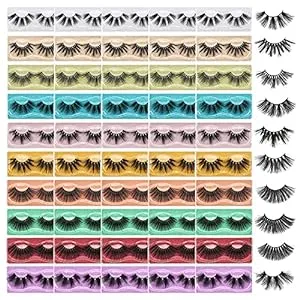 FARRED Wholesale 25Mm Faux Mink Lashes, 49 Pairs (Out of 50) Eyelashes