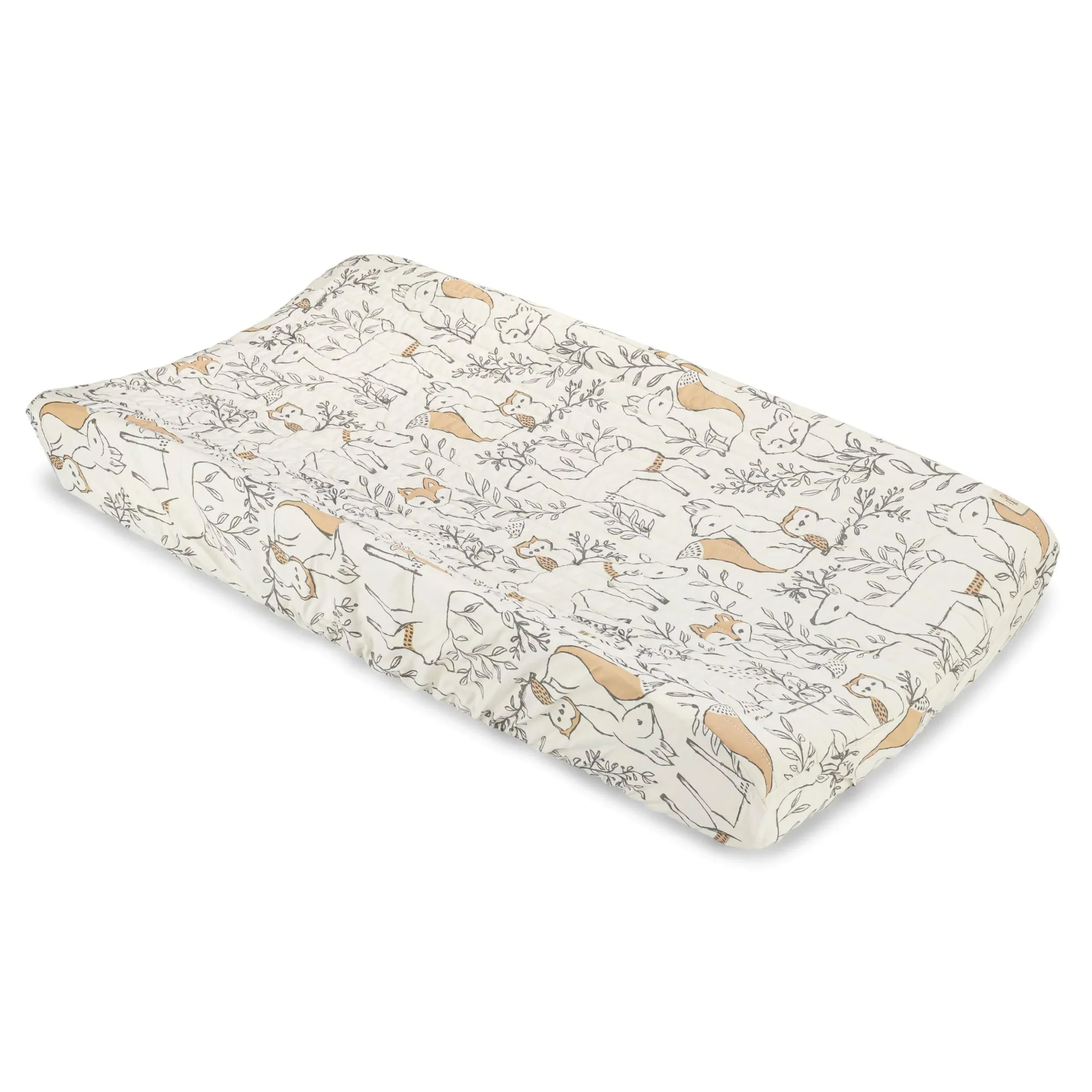 Crane Baby Ezra Quilted Change Pad Cover - Woodland