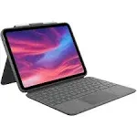 Logitech Combo Touch Detachable 10th Gen iPad Keyboard Case with Large Precision Trackpad, Full-Size Backlit Keyboard, and Smart Connector Technology - Oxford Gray