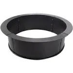 Pleasant Hearth Solid Steel Fire Ring, Black