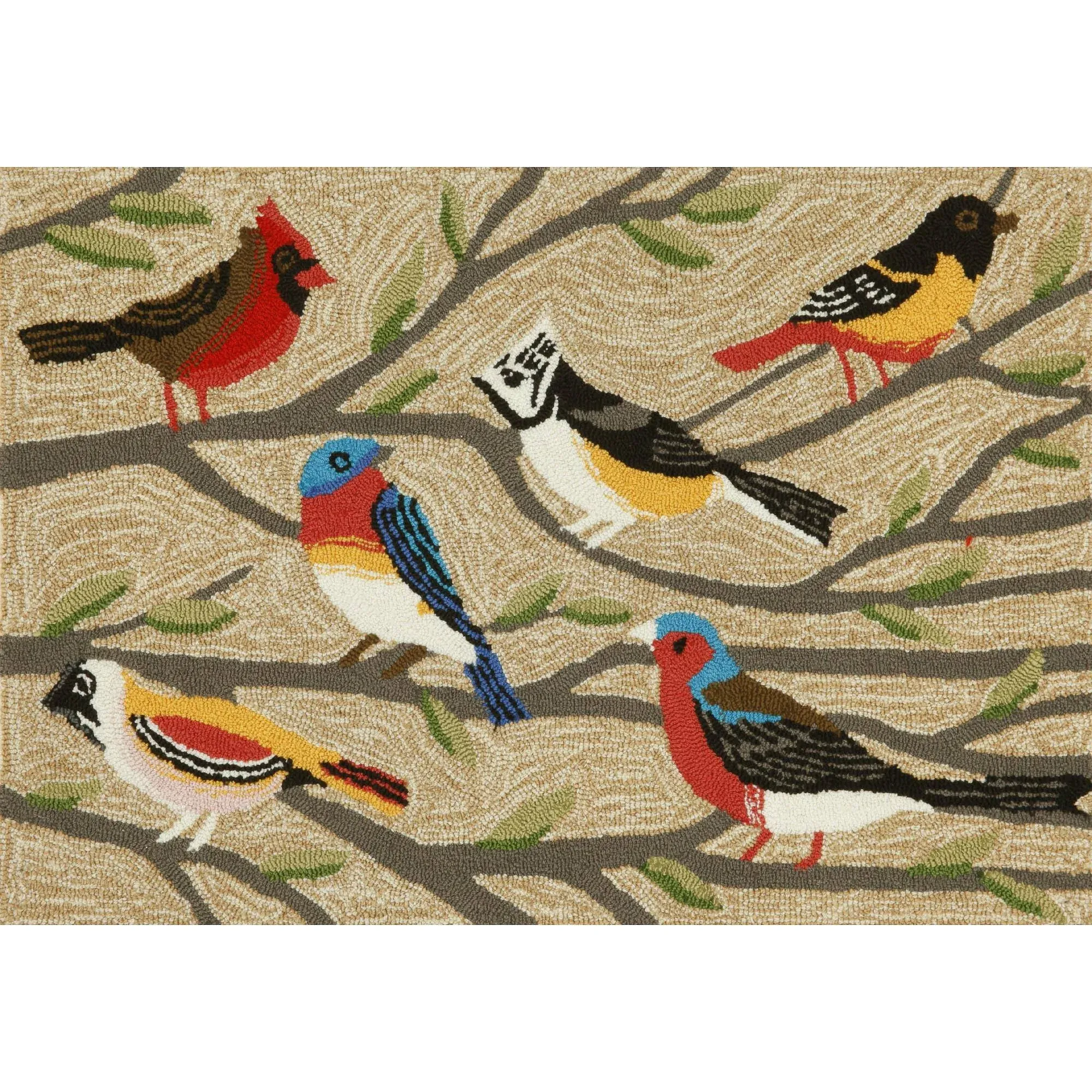 Liora Manne Frontporch Birds Indoor Outdoor Rug, Multi, 2x3 ft