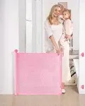 Likzest Retractable Baby Gate, Mesh Baby and Pet Gate 33" Tall, Extends Up to 55" Wide, Child Safety Baby Gates for Stairs Doorways Hallways, Dog