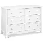 DaVinci Kalani 6 Drawer Double Wide Dresser in White - M5529W