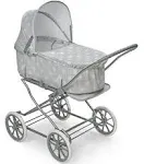 Badger Basket Just Like Mommy 3-in-1 Doll Pram/Carrier/Stroller - gray/polka Dots