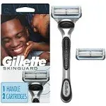 Gillette Men's SkinGuard Razor Handle and 2 Blade Refills