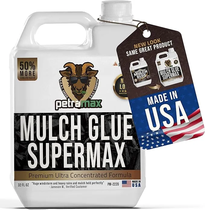 PetraMax Supermax Mulch Glue - Rock Glue, Gravel Glue, Gravel Stabilizer and Mulch Glue Binder, Rock Glue for Landscape Maintenance and Landscape