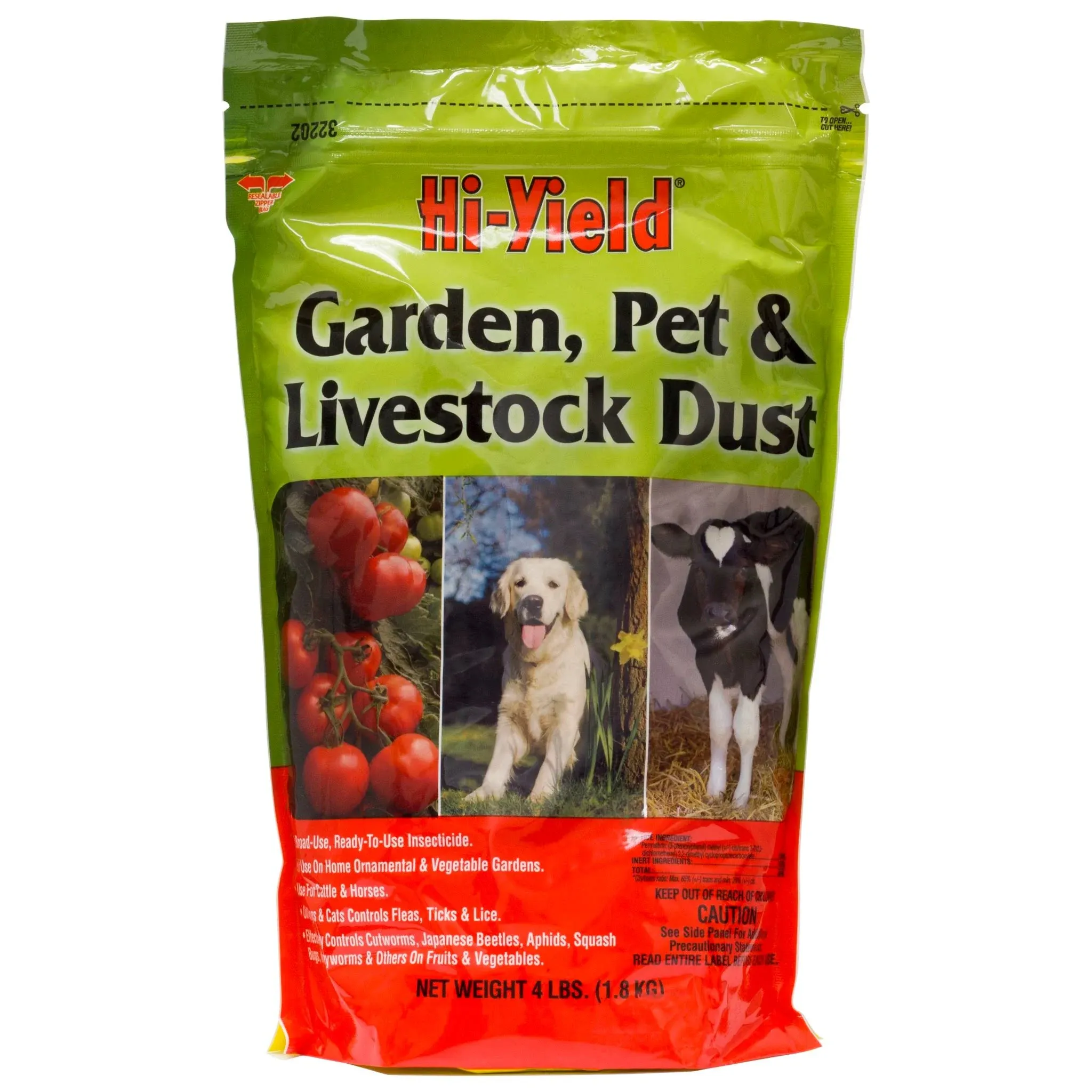 Hi-Yield 32202 4LB Bag Garden, Pet, and Livestock Dust Insecticide