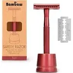 Bambaw Safety Razor with Stand - Red