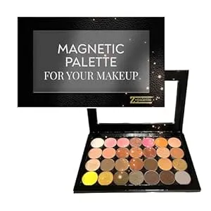 Z Palette Large Black Empty Magnetic Makeup Palette with Clear Window-1Pack