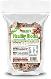 Henry's Healthy Blocks - Nutritionally Complete Food for Squirrels, Flying Squirrels, and Chipmunks, 11 Ounces