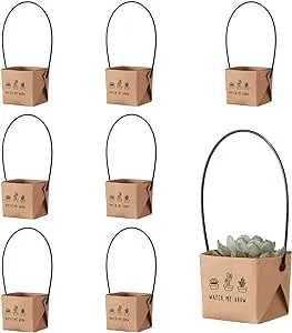 40pcs Watch Me Grow Succulents Wraps [NOT Include Plants and Pots]-[Fits 2 Inch Pots] Gift Bags Decoration Sleeve Succulent Tags for Baby Shower Favors Ideas,Kraft Paper