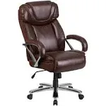 HERCULES Series Big & Tall 500 lb. Rated Black LeatherSoft Executive