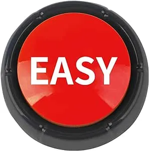 Mealivos Talking Button Easy Button-Complete Red/Black (Easy)