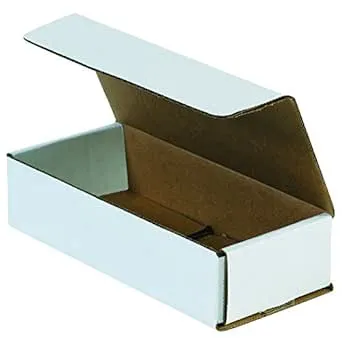 Aviditi White Corrugated Cardboard Mailing Boxes, 10" x 5" x 2", Pack of 50, Crush-Proof, for Shipping, Mailing and Storing