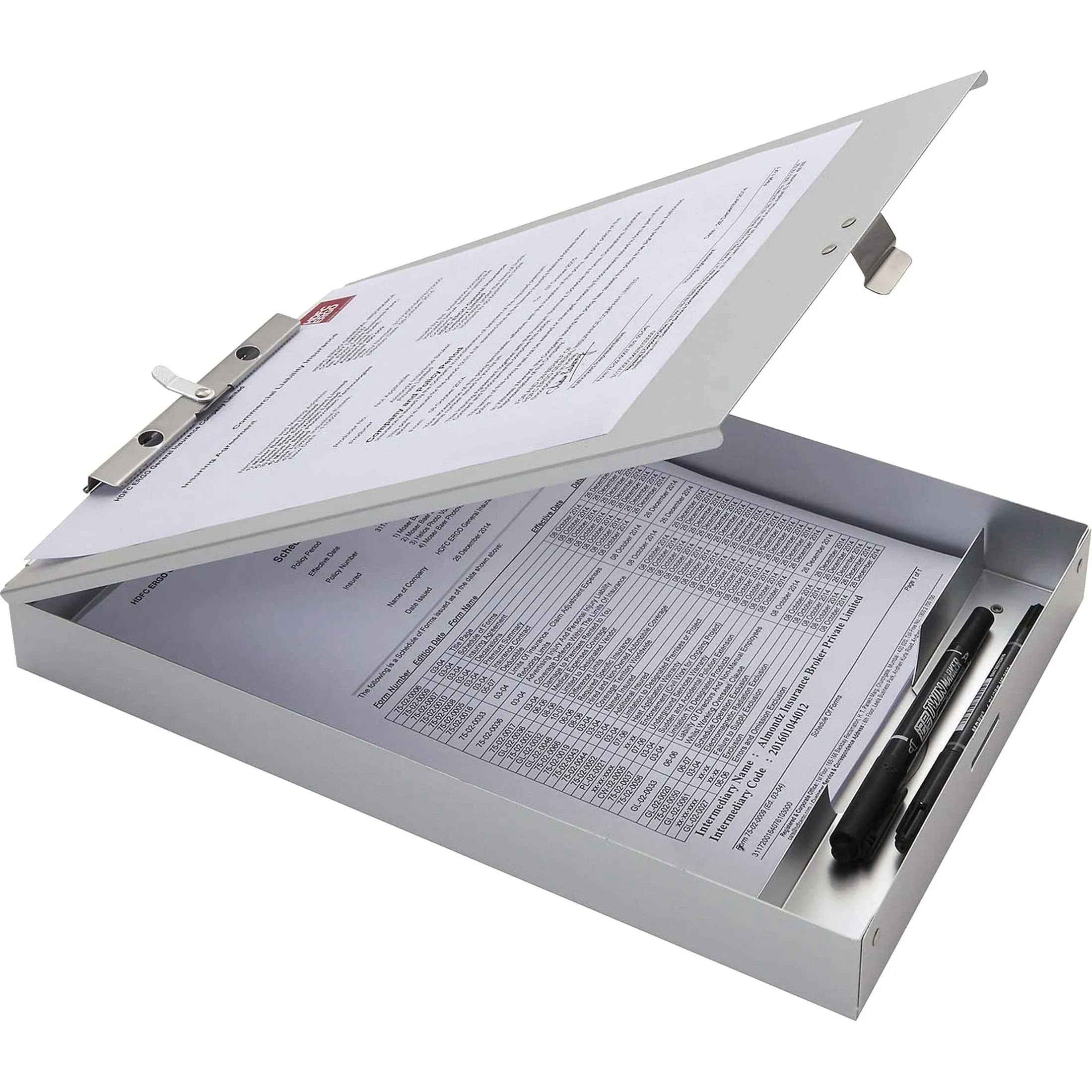 Business Source Storage Clipboard - Silver