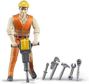 Bruder 60020 Construction Worker with Jackhammer and Tools