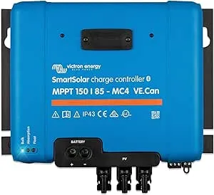 Victron Energy SmartSolar MPPT MC4 Compatible VE. Can Solar Charge Controller (Bluetooth) - Charge Controllers for Solar Panels - 150V, 85 amp, 12/24/36/48-Volt