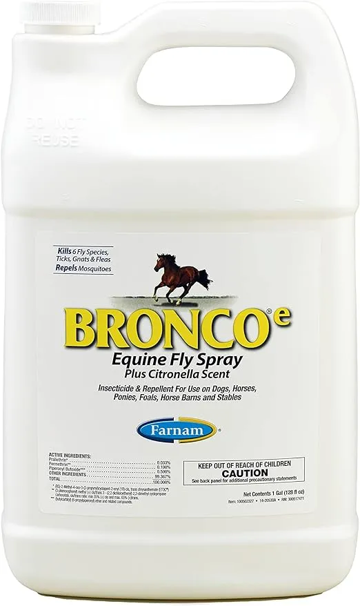 Farnam Bronco Equine Fly Spray Liquid Insect Killer 1 gal.