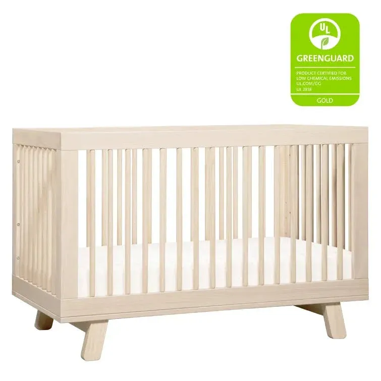 Babyletto Hudson 3-in-1 Convertible Crib with Toddler Conversion Kit - Washed Natural