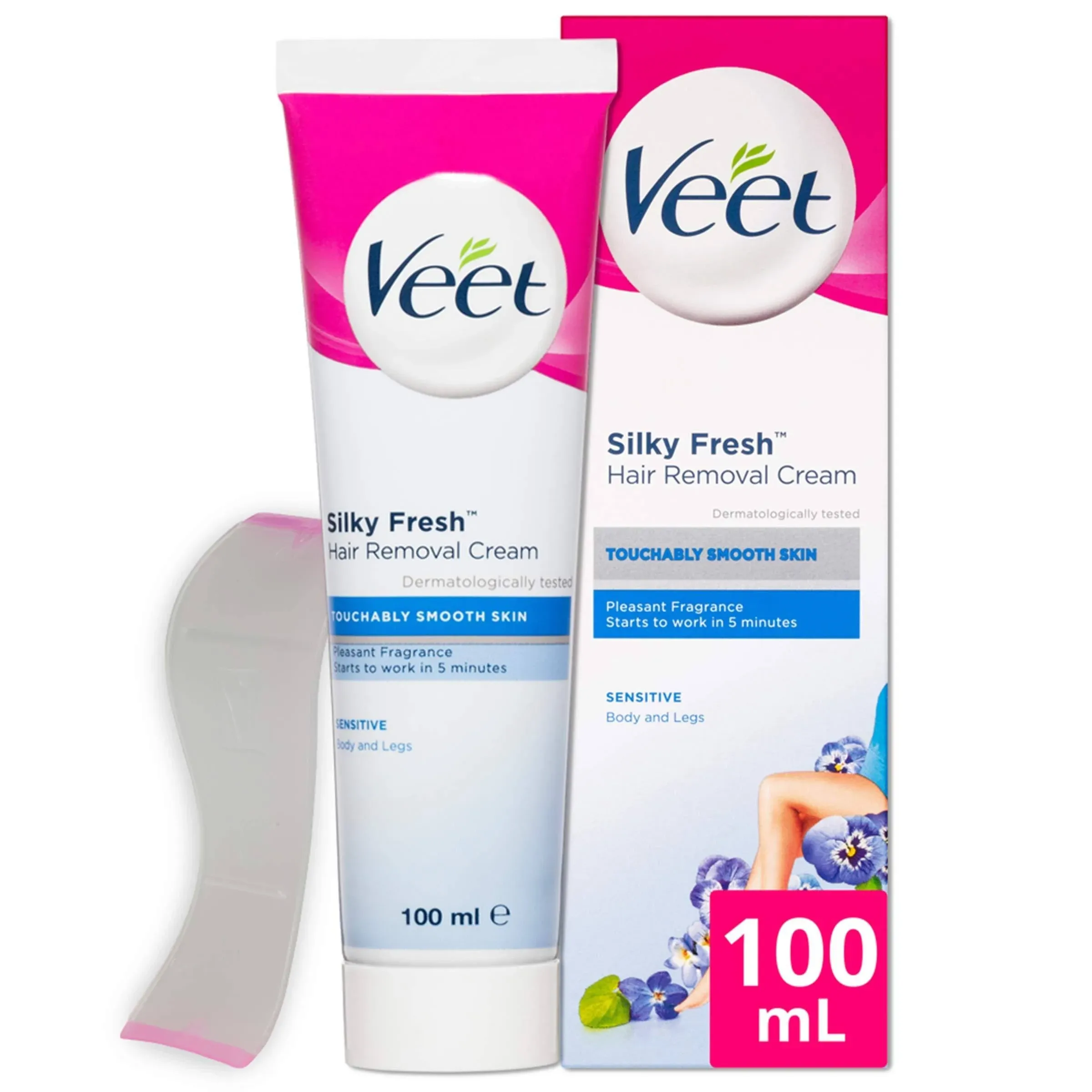 Veet Hair Removal Cream Sensitive Skin with Aloe Vera &amp; Vitamin E (100Ml)