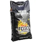 FOGO Premium Oak Restaurant Grade All-Natural Hardwood Medium and Small Sized Lump Charcoal for Grilling and Smoking, 17.6 Pound Bag