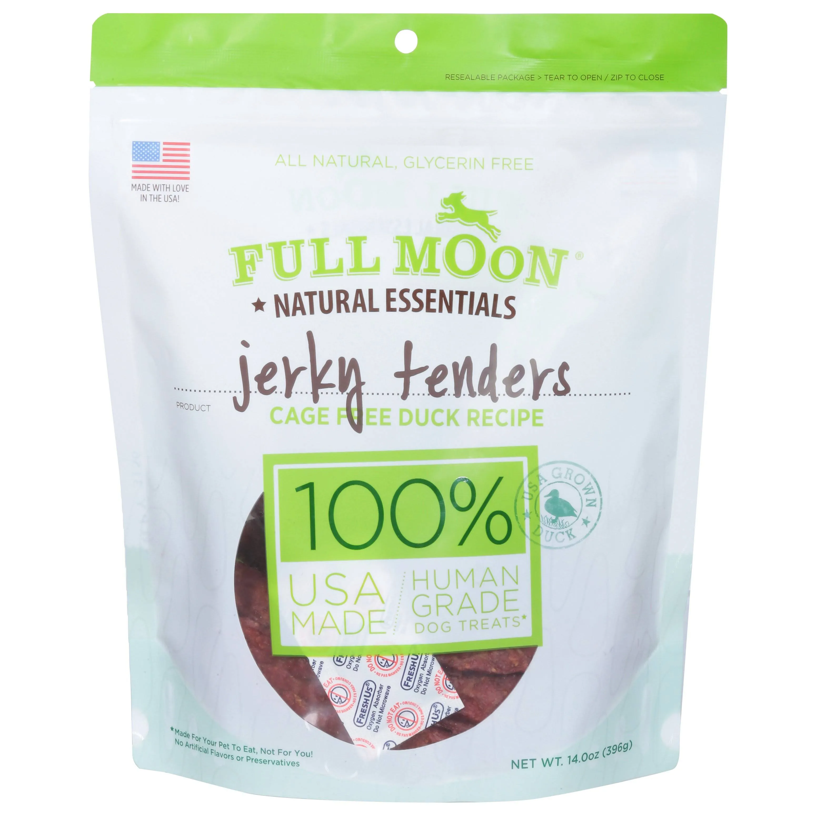 Full Moon Essentials Duck Jerky Tenders Dog Treats, 14 oz.