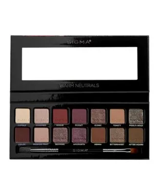 Sigma Beauty Warm Neutrals Eyeshadow Palette - 14 Warm Eyeshadow Shades in Matte, Shimmer and Metalic Finishes - Highly Pigmented Vegan Eye Makeup Palette - Clean Beauty ProductsSigma Beauty Warm Neutrals Eyeshadow Palette - 14 War…