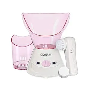 True Glow by Conair Gentle Mist Moisturizing Facial Steamer with Cleansing Brush