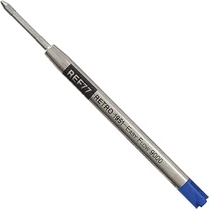 Retro 1951 Easy Flow 9000 Ballpoint Ink Refill, Vibrant Blue, 3-Pack - Superior German Craftsmanship for Smooth Writing Experience