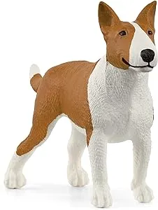 Schleich Farm World, Cute and Realistic Dog Toy Animals for Boys and Girls, Bull Terrier Dog Figurine, Ages 3+