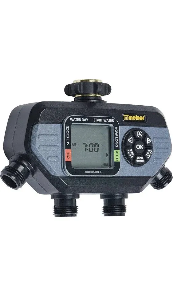  73280 Digital Water Electronic Hose Timer, 4 Zone Black/Gray 4-Zone